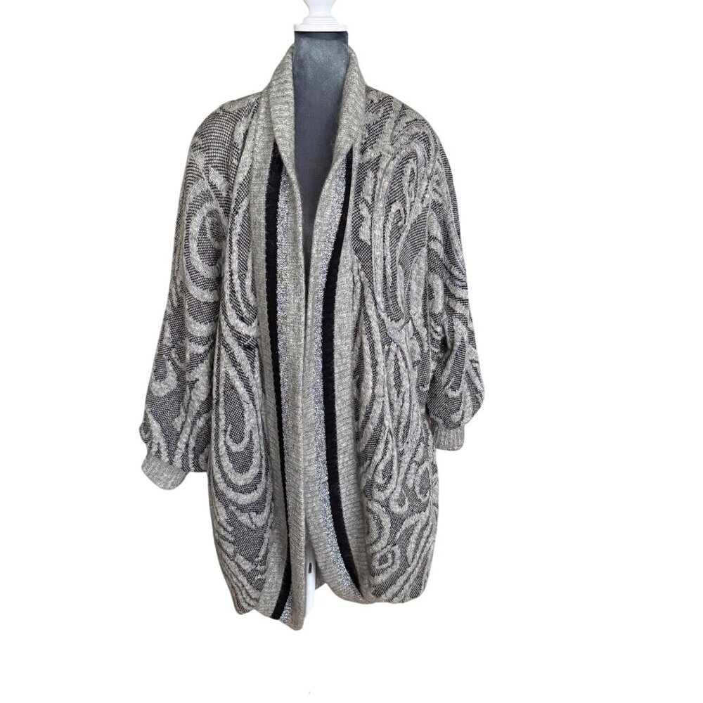 Dino Valiano Vintage  Womens Oversized Cardigan Sweater Size D 36/8 US